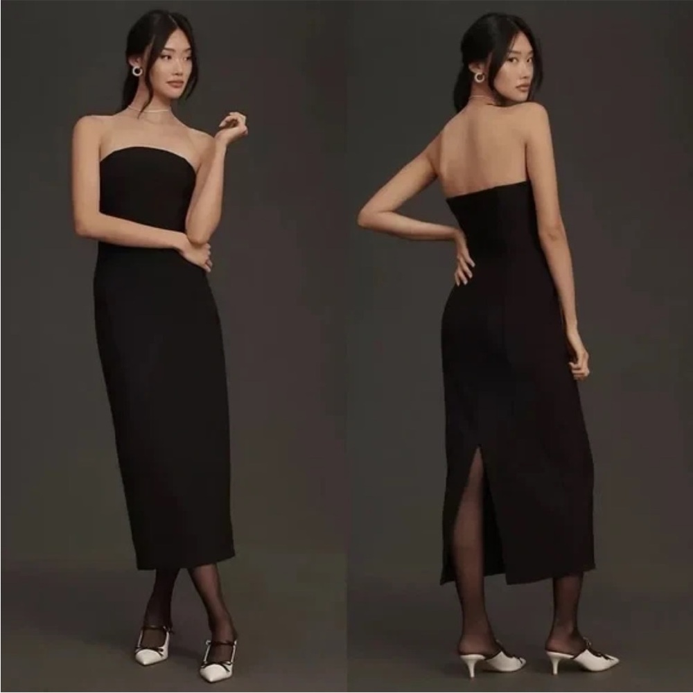 Pilcro Black Strapless Mini Dress